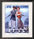 La Vie Parisienne  Couples Shooting Guns Hunting Magazine  France  1936
