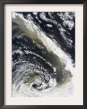 Dust Storm Blowing over the Tasman Sea Towards New Zealand