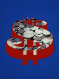 Coins Arranged in Dollar Sign