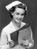 Portrait of Nurse With Record Book in Hand