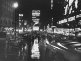 Busy Street at Night  Times Square  New York