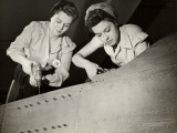 Women Working on WWII Aircraft Assembly