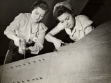 Women Working on WWII Aircraft Assembly