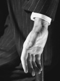 Man in Full Suit  Close Up of Hand
