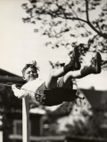 Small Boy on Swing Outdoors