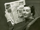 Woman Reading Newspaper