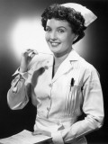 Nurse Checking Thermometer
