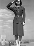Woman Saluting