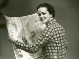 Woman Reading Newspaper
