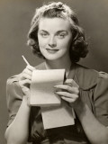 Woman Writing Steno