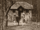 Students Outside Schoolhouse