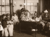 Girls Sewing Class With Teacher