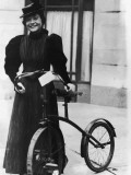 Edwardian Woman With Early Bicycle