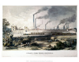 View on the Midland Railway  Cyclops Steel Works  Sheffield  c1845