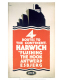 Four Routes to the Continent  LNER  c1923-1947
