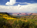 Castle Valley From La Sal Mountains With Fall Color in Valley  Utah  USA
