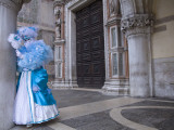 Woman in Costume For the Annual Carnival Festival  Burano Island  Venice  Italy