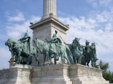 Monument in Heroes' Square  Budapest  Hungary
