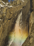Rainbow on Upper Yosemite Falls in Yosemite National Park  California  USA