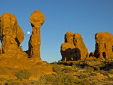 Moonrise Over Garden of Eden  Arches National Park  Utah  USA
