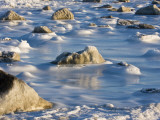 Ice and Snow on the Frozen Bay  Hudson Bay  Canada