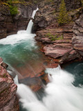 St Mary Falls  Glacier National Park  Montana  USA