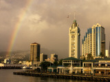Rainbow Over Honolulu  Hawaii  USA