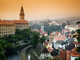 View of the Cesky Krumlov Castle Seen Across the Town  Cesky Krumlov  Czech Republic