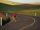 Road Bicycling in the Palouse Country Near Pullman  Washington  USA