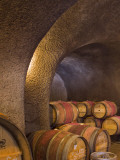 Barrels in Cellar at Long Meadow Ranch Winery  Ruthford  Napa Valley  California  USA
