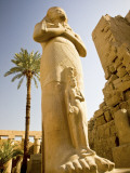 Colossus of Ramses Ii and a Favorite Daughter in Karnak Temple  Luxor  Egypt