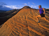 Trail Run Snow Canyon Near St George  Utah  USA