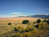 Sand Dunes of Great Sand Dunes National Park and Preserve in the Sangre De Cristo Mountains  CO