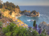 Mcway Falls at Julia Pfieffer Burns State Park Near Big Sur  California  USA