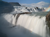 The Hvita River Roars Over Gullfoss Waterfall  Iceland