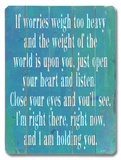 If Worries Weigh Too Heavy (blue)