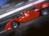 Blurred Auto Racing Action