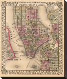 Plan of New York City  c1867