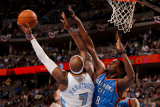 Oklahoma City Thunder v Denver Nuggets - Game Four  Denver  CO - April 25: Nazr Mohammed and Al Har