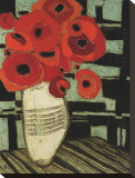Poppies on Table with Chairs