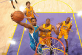 New Orleans Hornets v Los Angeles Lakers - Game Five  Los Angeles  CA - April 26: Trevor Ariza and 