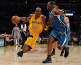 New Orleans Hornets v Los Angeles Lakers - Game Five  Los Angeles  CA - April 26: Kobe Bryant and C