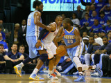 Denver Nuggets v Oklahoma City Thunder - Game Two  Oklahoma City  OK - April 20: Nene Hilario  Raym