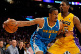 New Orleans Hornets v Los Angeles Lakers - Game Two  Los Angeles  CA - April 20: Trevor Ariza and R