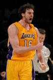 New Orleans Hornets v Los Angeles Lakers - Game Five  Los Angeles  CA - April 26: Pau Gasol
