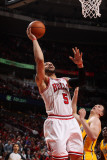 Indiana Pacers v Chicago Bulls - Game Five  Chicago  IL- April 26: Carlos Boozer and Tyler Hansbrou
