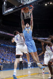 Denver Nuggets v Oklahoma City Thunder  Oklahoma City  OK - April 17: Chris Anderson and Nick Colli