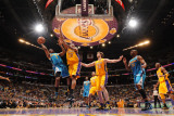 New Orleans Hornets v Los Angeles Lakers - Game Five  Los Angeles  CA - April 26: Chris Paul and An