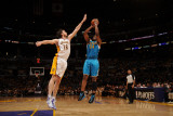 New Orleans Hornets v Los Angeles Lakers - Game One  Los Angeles  CA - April 17: Carl Landry and Pa