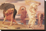 Greek Girls Picking up Pebbles